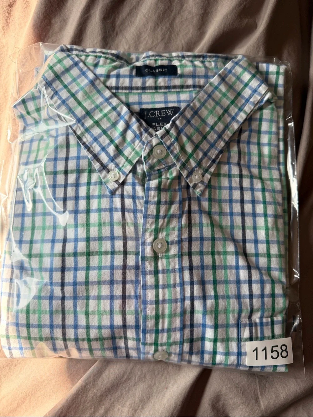 J Crew Shirt Mens Classic Flex Washed Long Sleeve Button Down Size XL Checkered